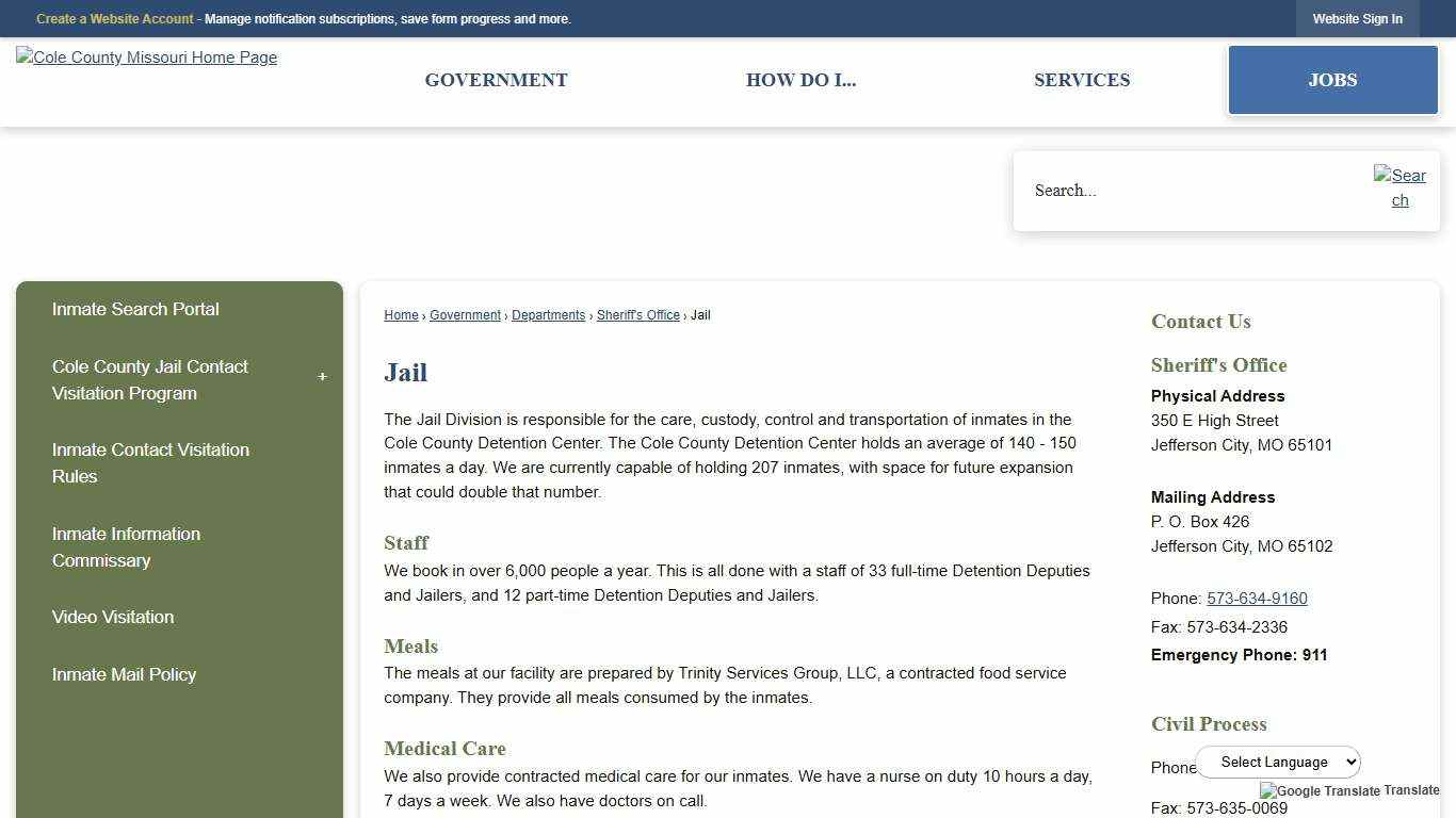Jail | Cole County, MO