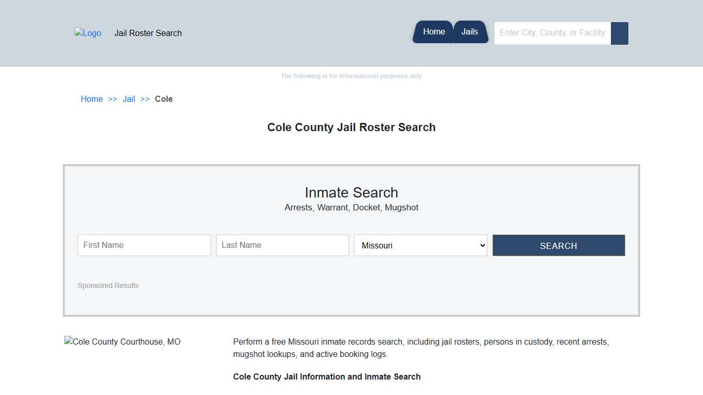 Cole County Jail Roster Search | Jail Roster Search